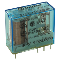 Electromagnetic relay SPDT, 24VDC, 16A/250VAC, Finder 40.61.9.024.000