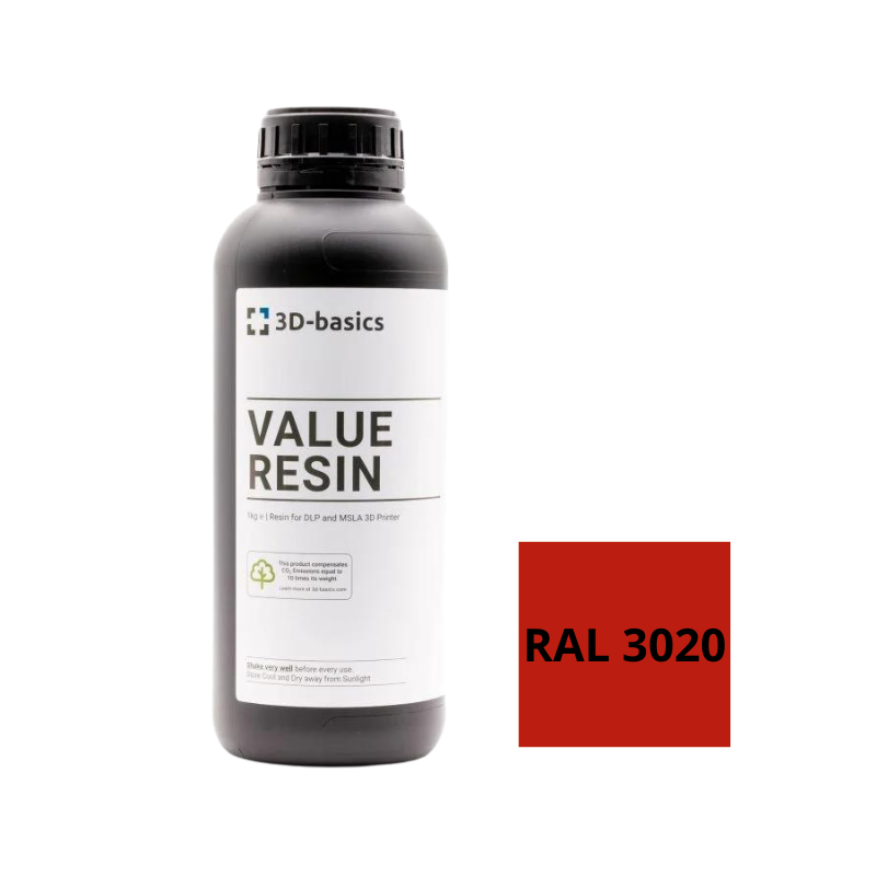 3D Basics Resin | RAL 3020 Traffic Red - 1kg