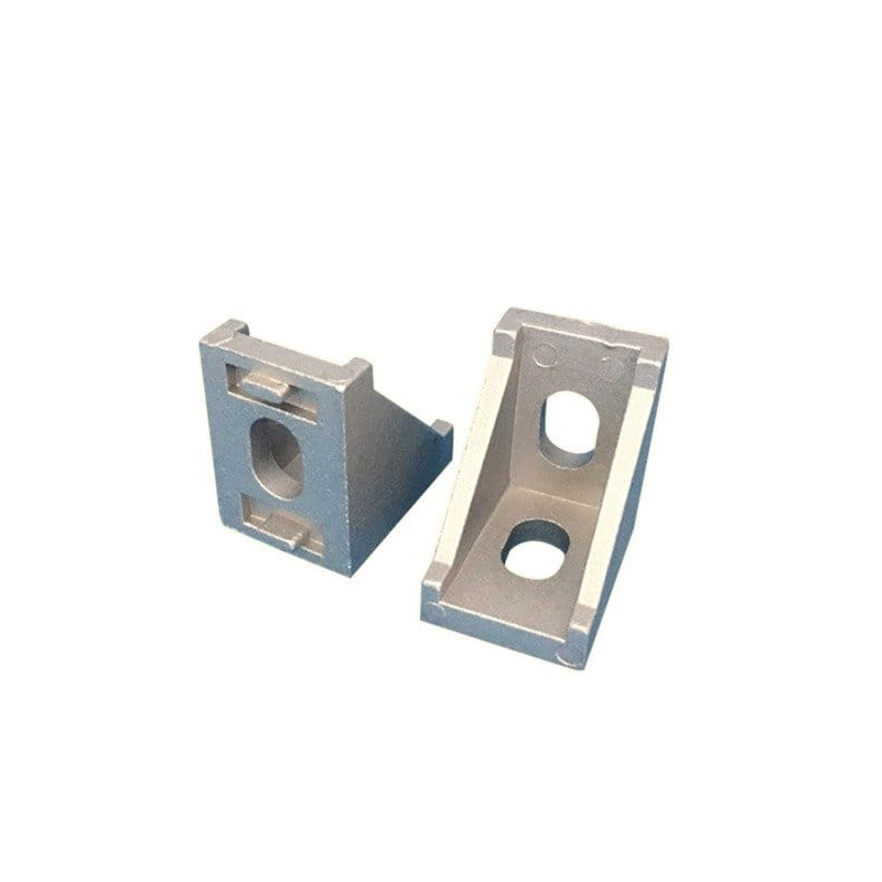 Angle for connecting aluminum profiles