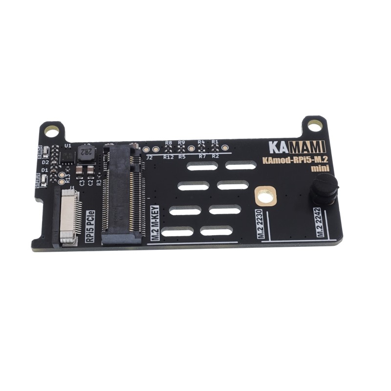 KAmodRPi5 PCIe-M.2 mini - Miniature NVME M.2 M-Key Drive Adapter for Raspberry Pi 5