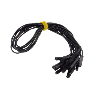 M-M connecting cables black 30 cm for contact boards - 10 pcs.