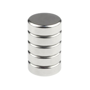 Round neodymium magnet 15x5mm - 5 pcs.