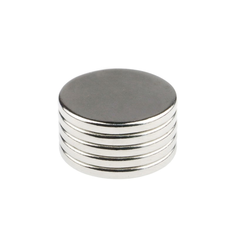 Round neodymium magnet 18x2mm - 5 pcs