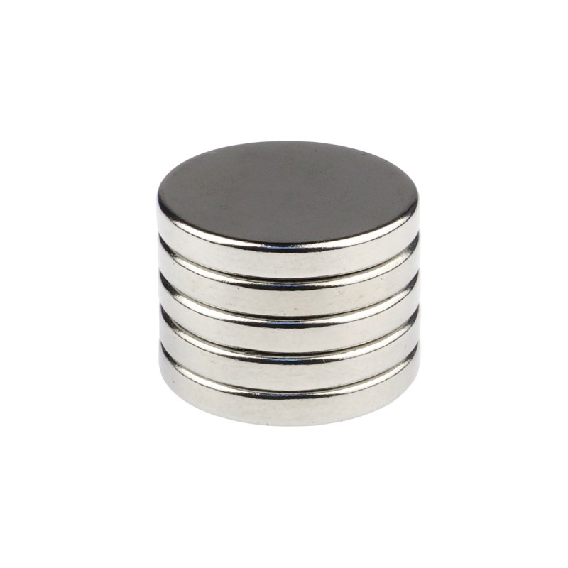 Round neodymium magnet 20x3mm - 5 pcs