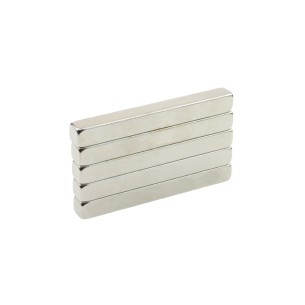 Rectangular neodymium magnet 40x5x5mm - 5 pcs.