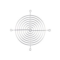 Metalowa osłona wentylatora 120x120 mm Ø4,6mm