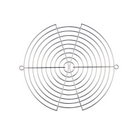 Metalowa osłona wentylatora Ø172mm