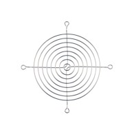 Metalowa osłona wentylatora 120x120 mm Ø4,9mm