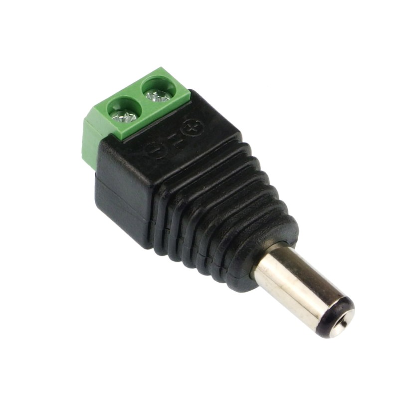 ADP0020 - Adapter złącza męskiego DC Jack 5,5x2,5mm na złącze terminalowe