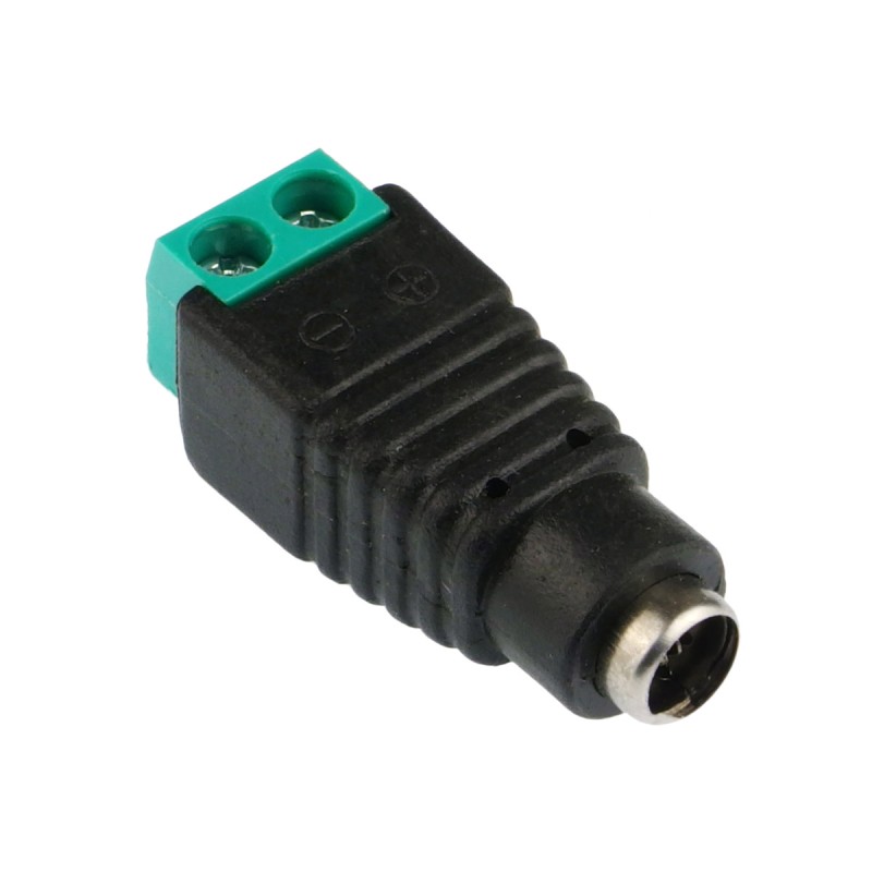 Adapter złącza żeńskiego DC Jack 5,5x2,1mm na złącze terminalowe