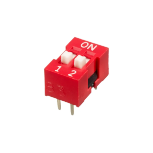 Przełącznik DIP-Switch 2-sekcje 9,9mm (czerwony)