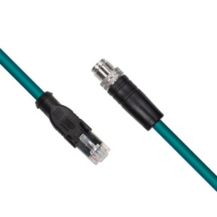 Luxonis Ethernet cable, M12/RJ45 3M