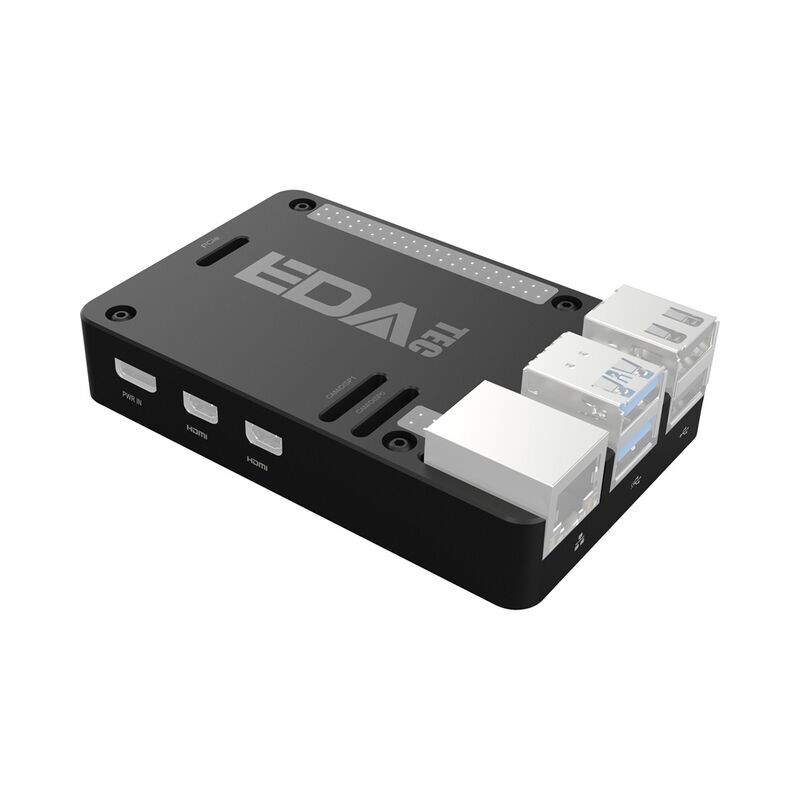 ED-Pi5Case-BB - Metal case with passive cooling for Raspberry Pi 5 - black