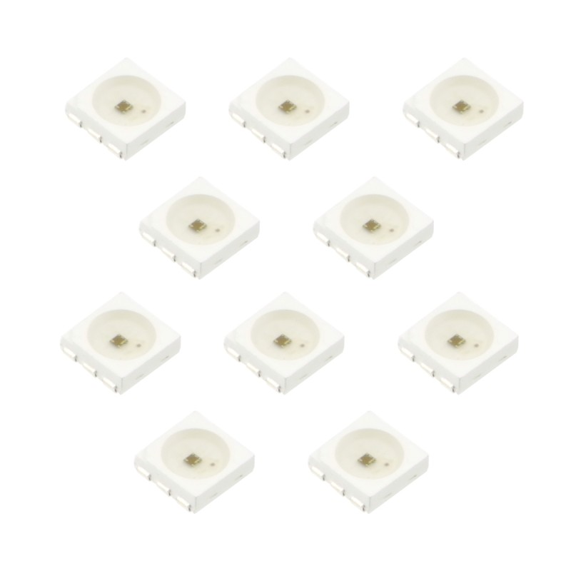 APA102 (SMD5050) - set of RGB LEDs with built-in controller - 10 pcs.