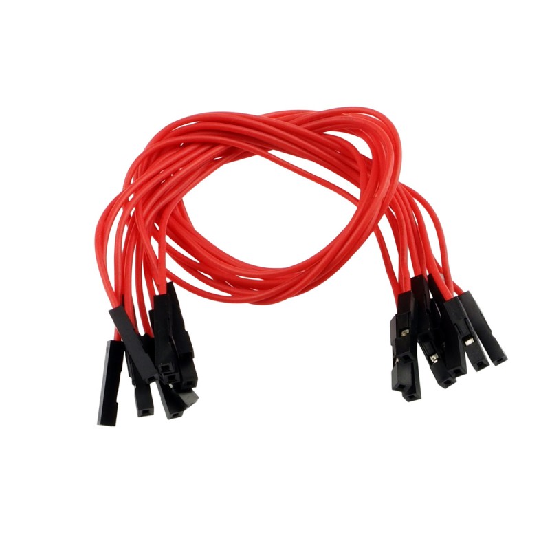 Jumper wires, set of 10 pcs., red