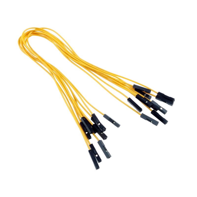 Connecting cables F-F orange 25 cm - 10 pcs