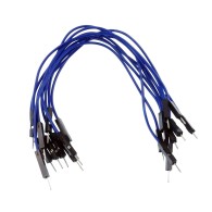 Connecting wires M-M blue 15 cm for contact plates - 10 pcs.