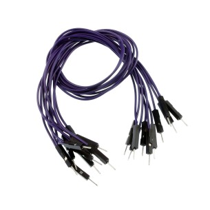 M-M purple blue 30 cm cables for contact plates - 10 pcs