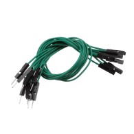 Connecting cables M-F green 18 cm - 10 pcs