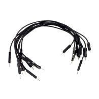 Connection cables M-M, black, 15 cm, for contact plates - 10 pcs.