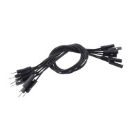 Connecting cables M-F black 18 cm - 10 pcs