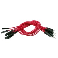 Connection cables M-F red 18 cm - 10 pcs