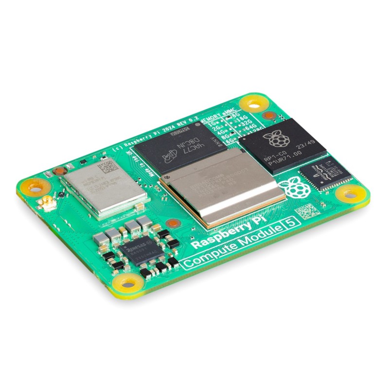 Waveshare Raspberry Pi Compute Module 5 CM5104016 Met WiFi - 4GB RAM, 16GB EMMC, Antenne En Heatsink