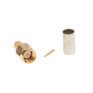 SMA male connector crimped for 50Ω cable