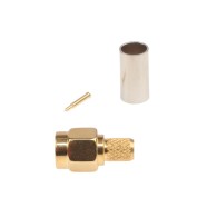 SMA male connector crimped for 50Ω cable