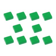 Cap for Tact Switch 12x12x7.3mm, square (green) - 10pcs