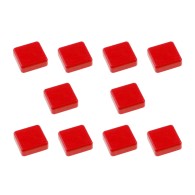 Cap for Tact Switch 12x12x7.3mm, square (red) - 10 pcs