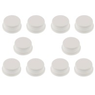 Cap for Tact Switch 12x12x7.3mm, round (white) - 10 pcs