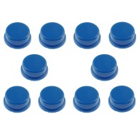 Cap for Tact Switch 12x12x7.3mm, round (blue) - 10 pcs