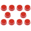 Cap for Tact Switch 12x12x7.3mm, round (red) - 10 pcs