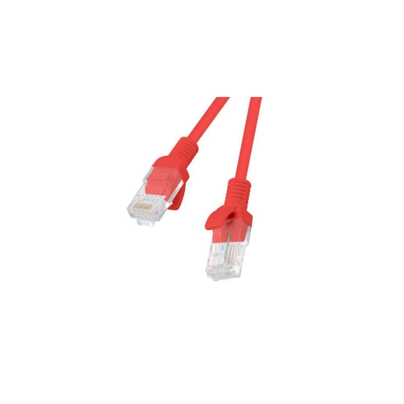 Patchcord cat.6 UTP 2M red Fluke Passed Lanberg