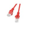 Patchcord cat.6 UTP 2M red Fluke Passed Lanberg