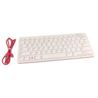 The official keyboard for Raspberry Pi white and red