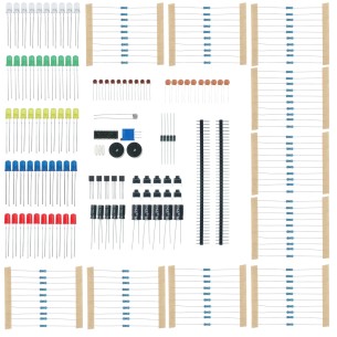 Zestaw elementów elektronicznych przewlekanych 200 szt.