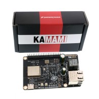 KAmodESP32 ETH+POE Evaluation board with ESP32-WROOM module connected to Ethernet interface and PoE power supply