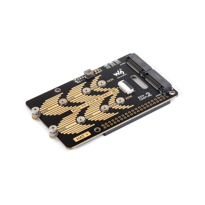 PCIe TO 2-CH M.2 HAT+ (B) PCIe TO 2-CH M.2 HAT+ (B)