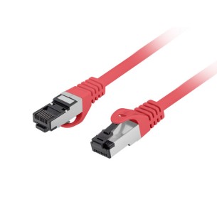 Cat. 8.1 Patch Cord S/FTP LSZH CU 0.25M Red Fluke Passed Lanberg