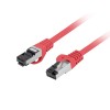 PATCHCORD CAT.8.1 S/FTP LSZH CU 0.25M RED FLUKE PASSED LANBERG