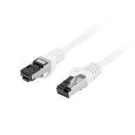 PATCHCORD CAT.8.1 S/FTP LSZH CU 2M WHITE FLUKE PASSED LANBERG