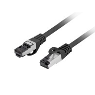 PATCHCORD KAT.8.1 S/FTP LSZH CU 1M CZARNY FLUKE PASSED LANBERG