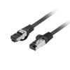 PATCHCORD KAT.8.1 S/FTP LSZH CU 1M CZARNY FLUKE PASSED LANBERG