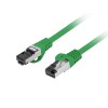 PATCHCORD CAT.8.1 S/FTP LSZH CU 0.5M GREEN FLUKE PASSED LANBERG