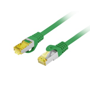 Patchcord cat.6A S/FTP LSZH CU 3M Green Fluke Passed Lanberg