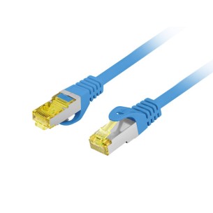 Patchcord cat.6A S/FTP LSZH CU 5M Blue Fluke Passed Lanberg