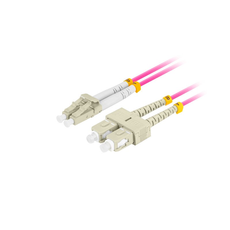 FIBER OPTIC PATCHCORD MM LC/UPC-SC/UPC DUPLEX 3M LSZH OM4 50/125 3.0MM VIOLET LANBERG FIBER OPTIC PATCHCORD MM LC/UPC-SC/UPC DUPLEX 3M LSZH OM4 50/125 3.0MM VIOLET LANBERG