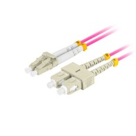 FIBER OPTIC PATCHCORD MM LC/UPC-SC/UPC DUPLEX 3M LSZH OM4 50/125 3.0MM VIOLET LANBERG